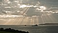 Crepuscular rays over Plymouth Sound